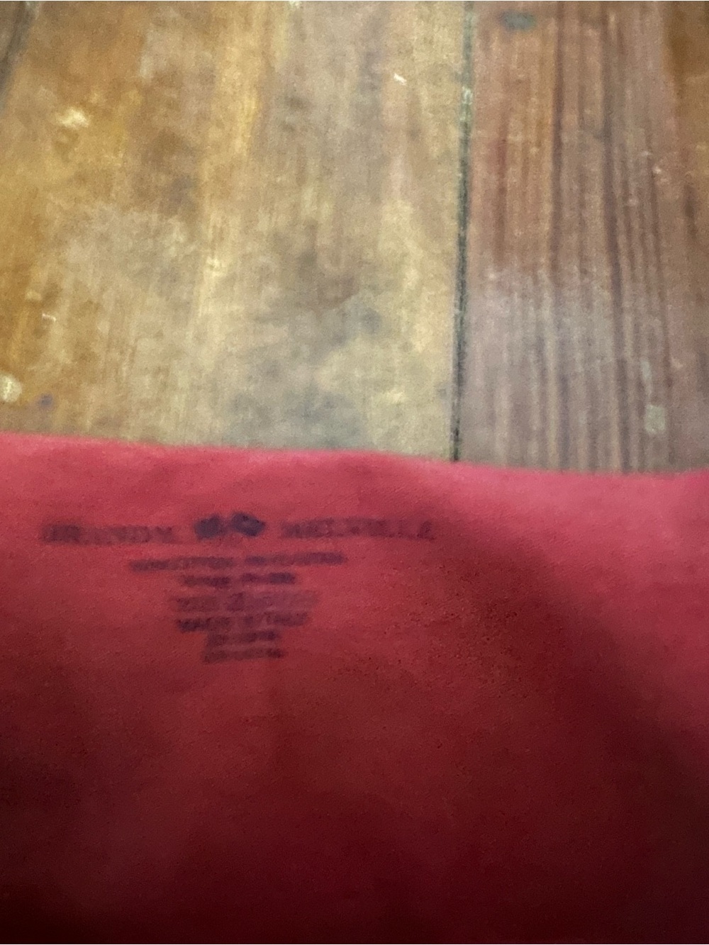 Brandy Melville Rust Red Off-Shoulder Long Sleeve Crop Top - Picture 2 of 2